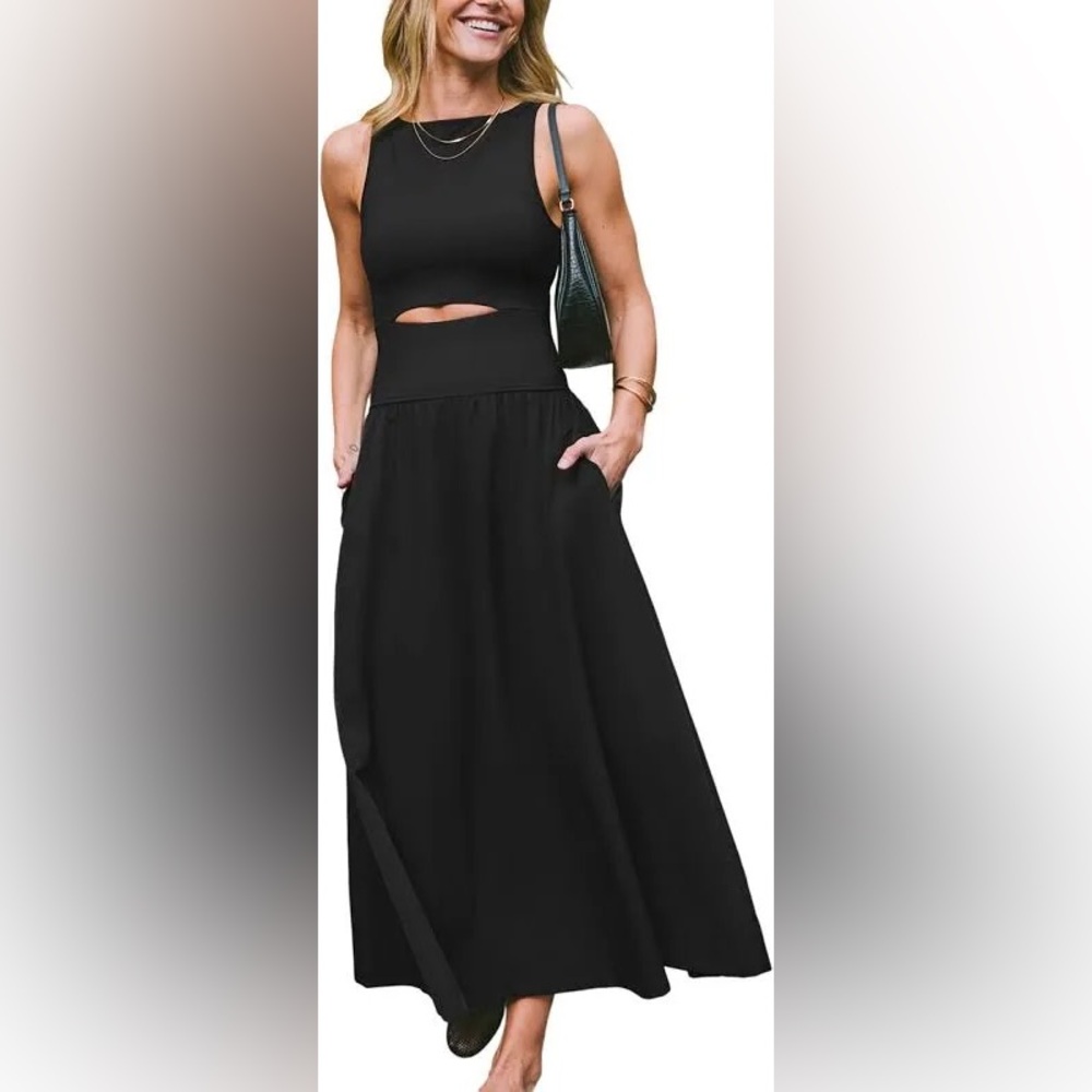 Cupshe Black Cutout Maxi Dress